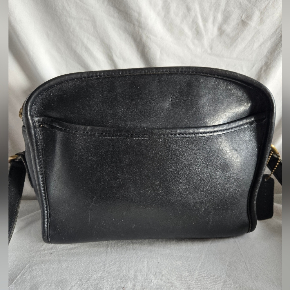 Vintage COACH METROPOLIS Black Leather Crossbody Shoulder Bag Purse